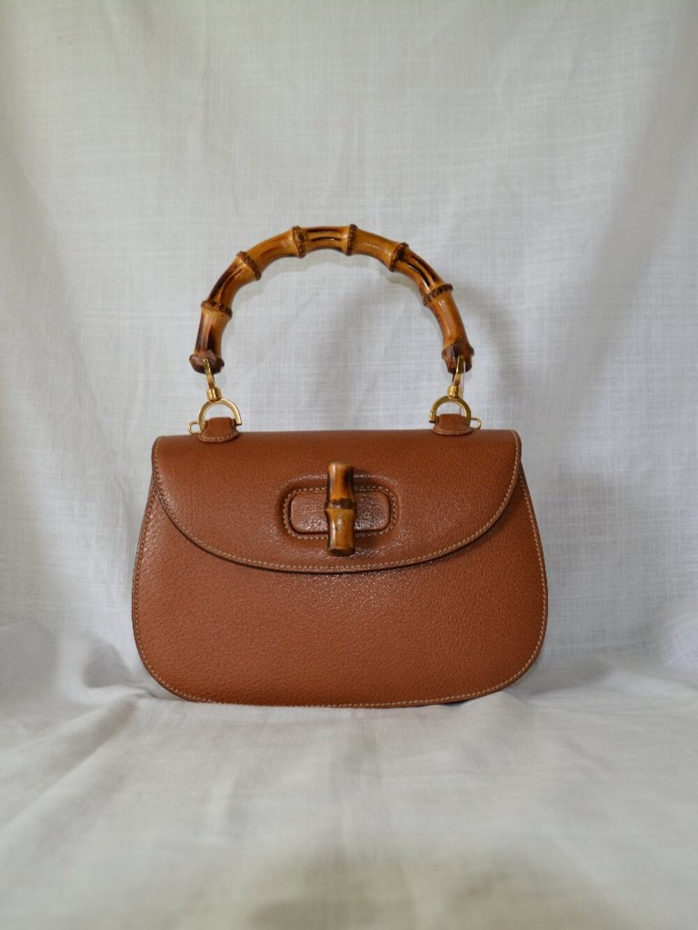 Gucci Leather Bamboo 1947 Top Handle Bag